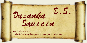 Dušanka Savičin vizit kartica